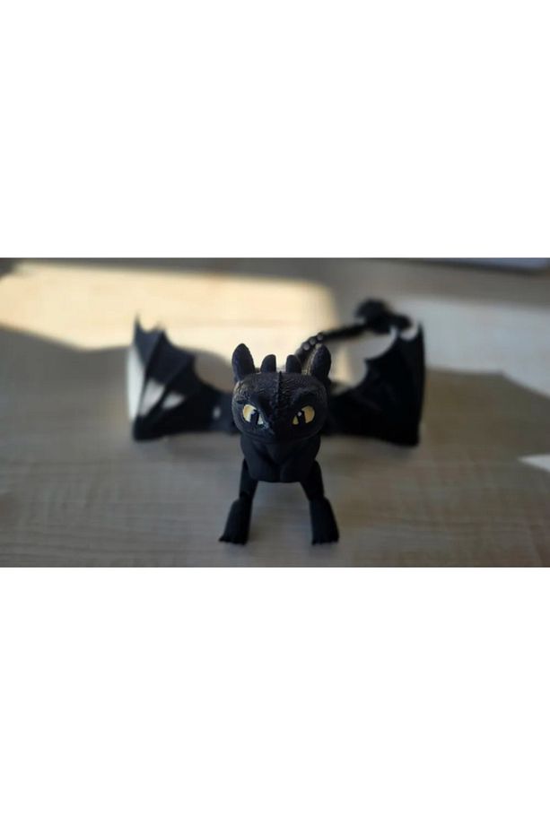 Flexi Toothless Ejderha Figürü (Kanatlı & Kanatsız) – 3D Baskı - 4