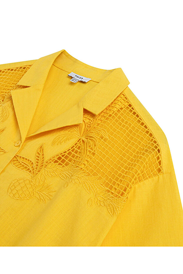 NAKIŞLI OVERSIZE GÖMLEK - 4