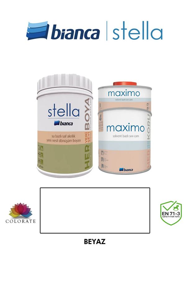 Stella Boyama Seti ( 1Lt Boya + 0.5 Lt Maximo Sıvıcam Parlak ) - 1