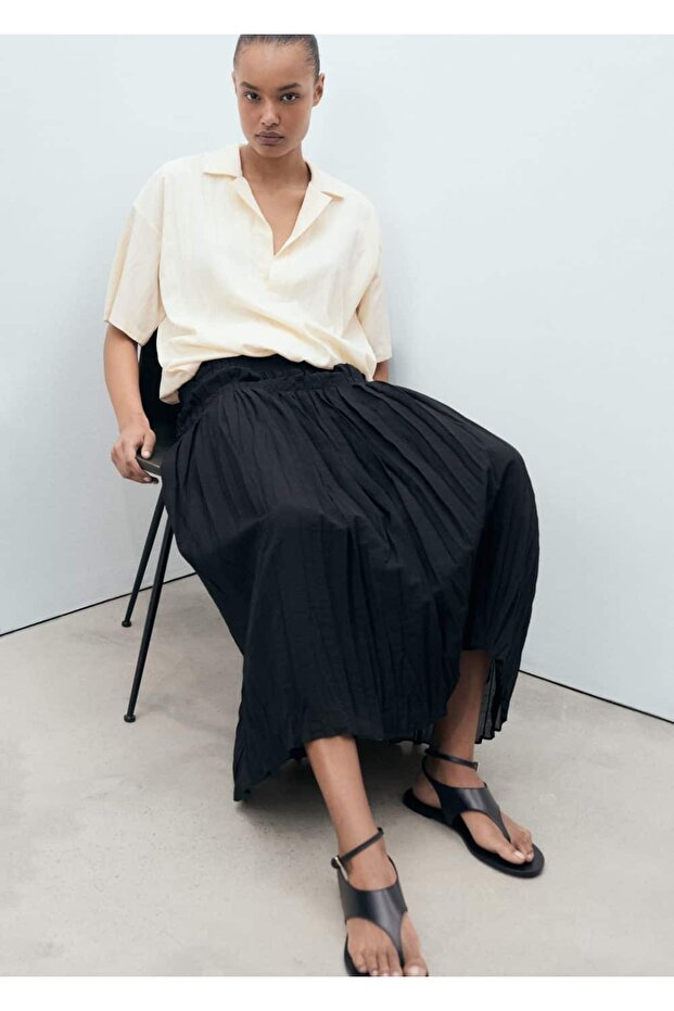 Kabarık kollu crop gömlek - 5