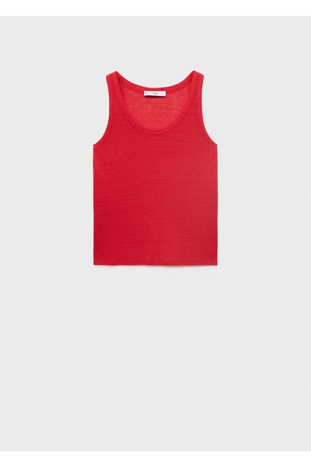 Askılı keten bluz - 3