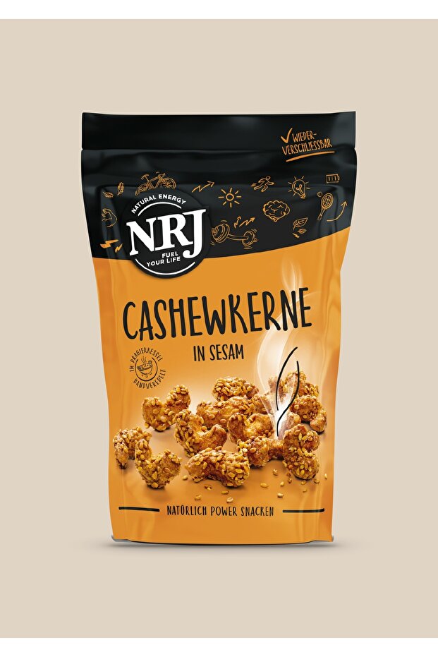 CASHEW KERNELS, SESAME COATED 150 GR