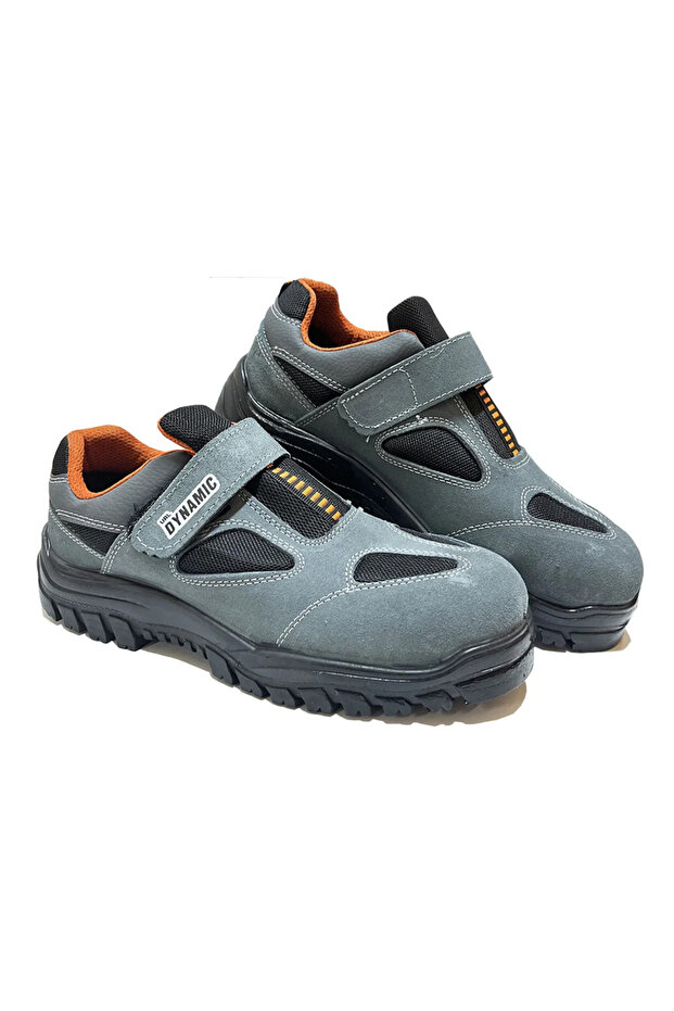Dynamic 368 Khaki Green Velcro Steel Toeless Work Shoes