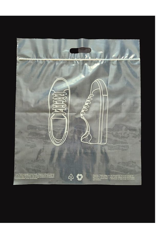 Şeffaf 6 Adet Ayakkabı Ambalaj Çantası Ayakkabı taşıma poşeti 44x50 cm - 4