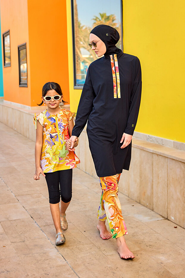 Water Repellent Fixing Full Covered Hijab Swimsuit M2525