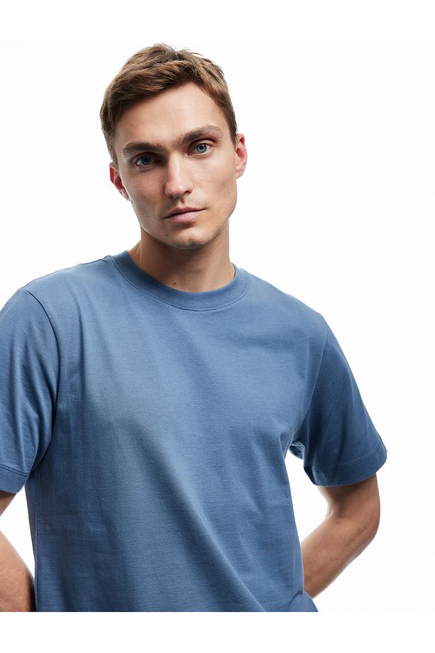 Bisiklet Yaka Pamuklu Regular Fit Kısa Kollu Basic Tişört - 1