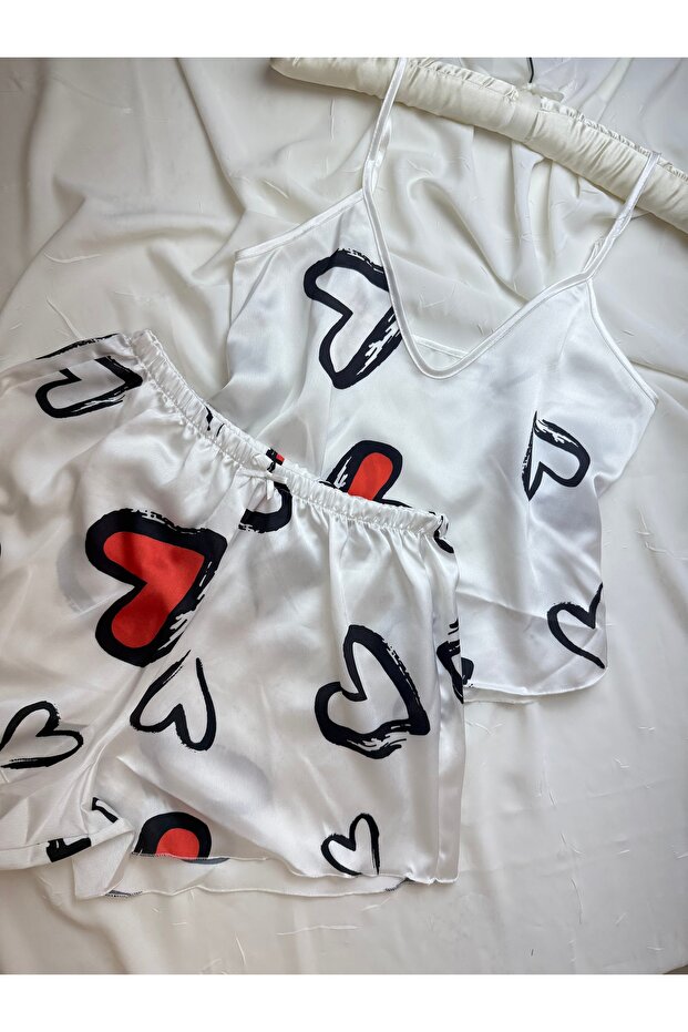 Adjustable Strap Satin Pajama Set