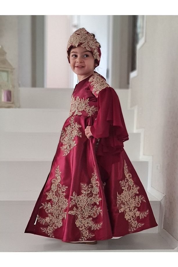Çocuk Bindallı Elbise Kaftan - 4