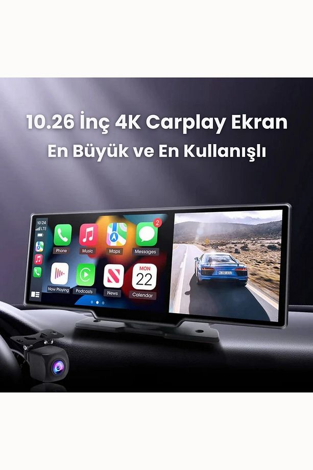 X1 Araç Ekranı CarPlay 10.2 inç 4K Apple Android Uyumlu Ön/Arka Kameralı - 5