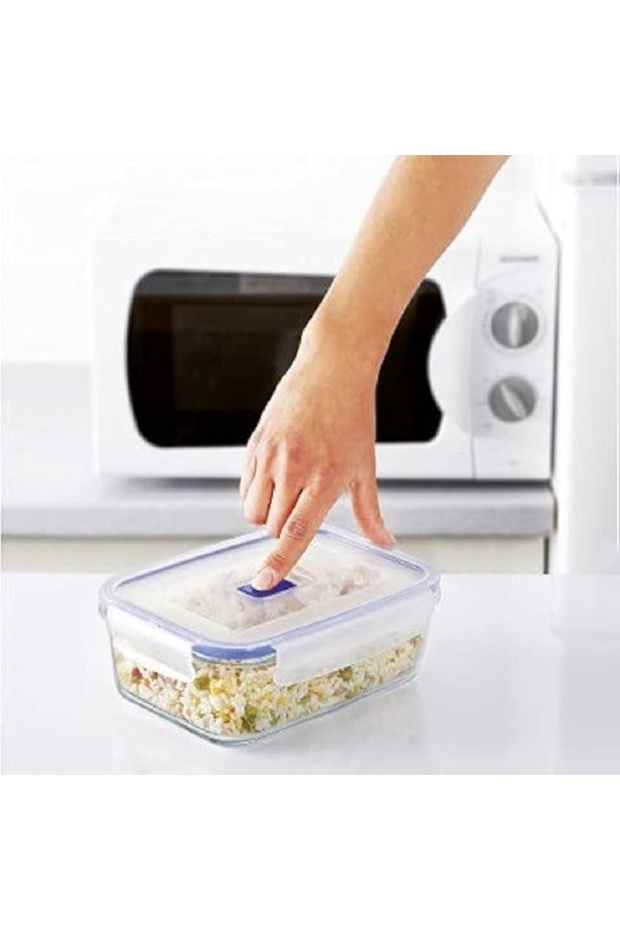 صندوق تخزين مستطيل شفاف من بيور بوكس سعة 820 مل - 3