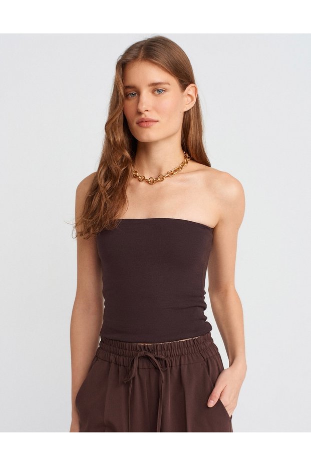 Straplez crop top