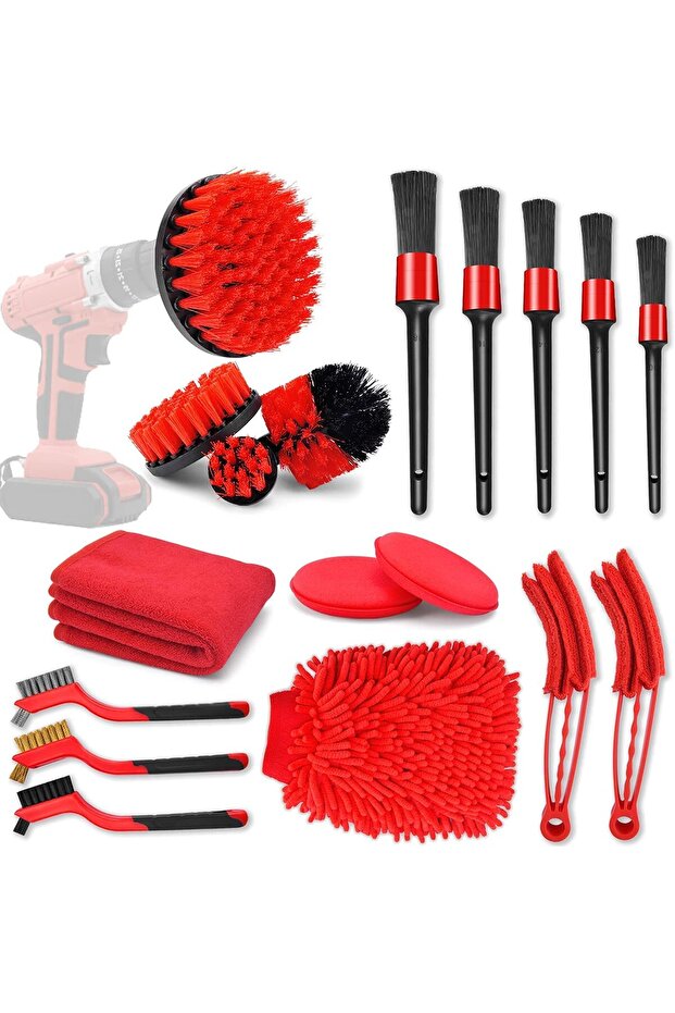 Echo Soul Set Profesional 18 Piese Detailing Auto ®, Pentru Curatare Interior Exterior