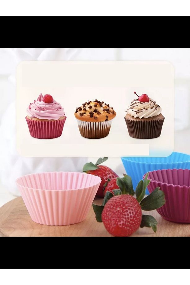 Silikon Muffin Kalıbı - Sürekli Kullanım Muffin Kek Kalıbı 6 ADET 721702 - 4