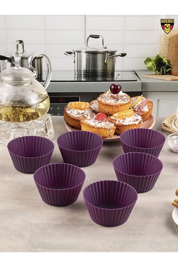 Silikon Muffin Kalıbı - Sürekli Kullanım Muffin Kek Kalıbı 18 ADET 721704 - 5