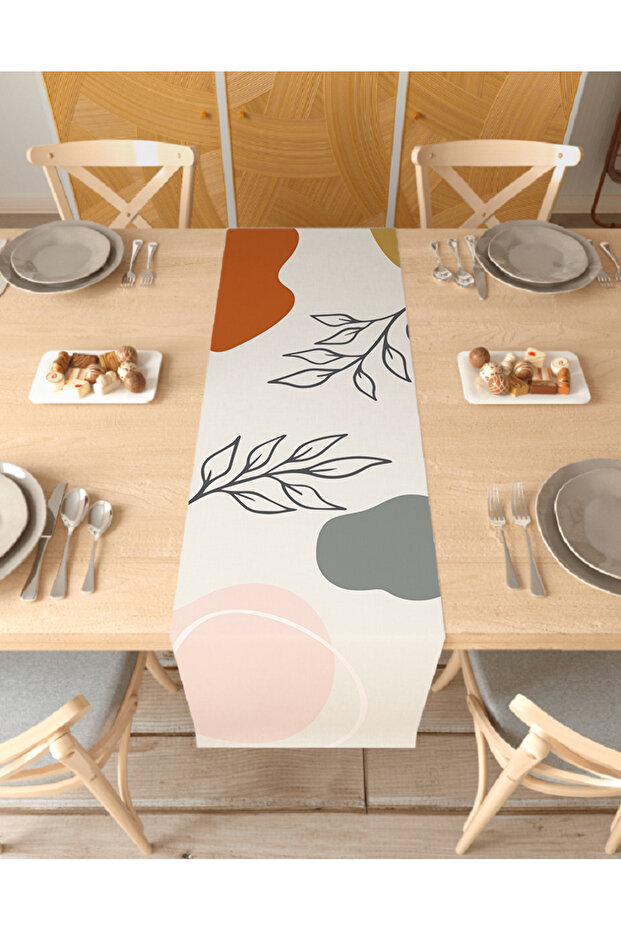 Floral Bohemian Pattern Custom Design Runner Digital Printed Decorative Tablecloth Stylish Home Decor