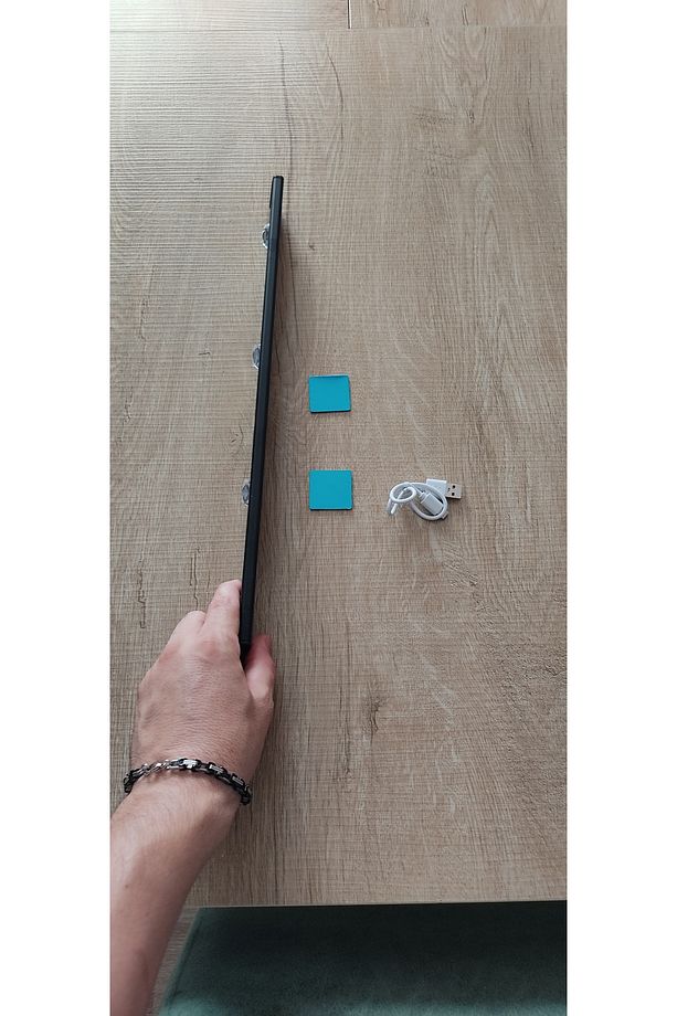 Sensörlü USB Şarjlı Dimlenebilir 3 Renk Modlu mıknatıslı Gardolap Mutfak Tezgahüstü led lamba - 2
