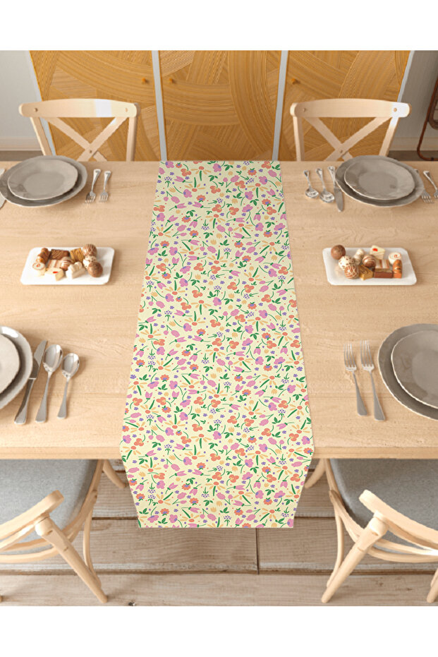 Ethnic Floral Bohemian Patterned Special Design Runner Digital Printed Decorative Tablecloth Home Decor