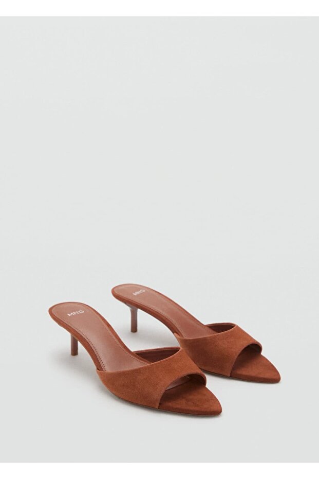 Kitten Heel Leather Sandals