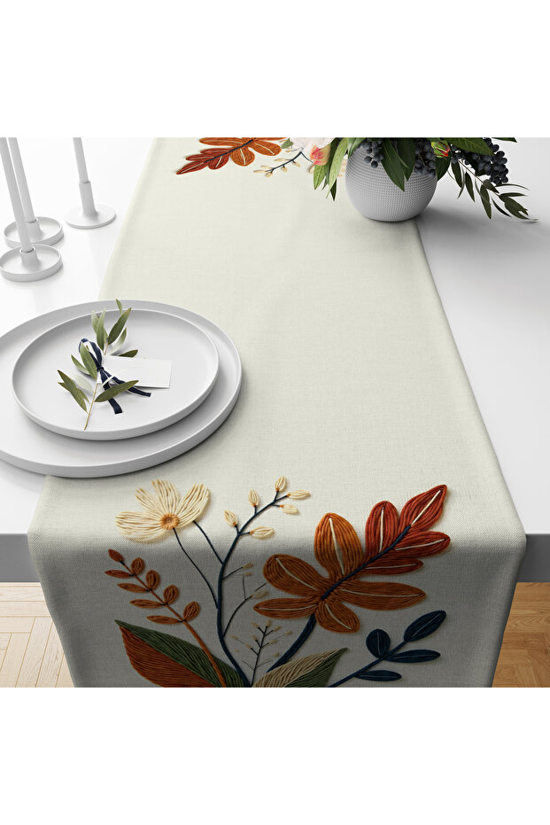 Digital Printed 40X140 cm Velvet Runner with Folded Edge Stitching