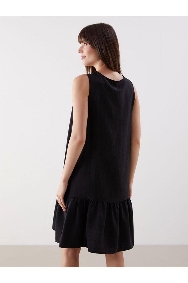 LCW Comfort Bisiklet Yaka Midi Elbise (S5) - 4