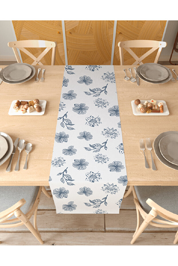 Flower Bohemian Patterned Special Design Runner Digital Printed Decorative Tablecloth Modern Home Decoration