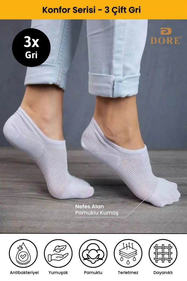 Original Women's 3 Pairs of Luxury Modal Seamless Invisible 4-Season Breathable Soft Textured Flexible All-Day Comfortable Casual Sports Shoes Sneaker Ballet Booties Socks