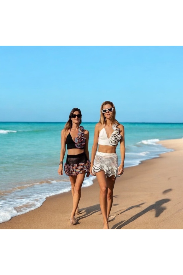 πλεκτό σετ παραλίας - 1