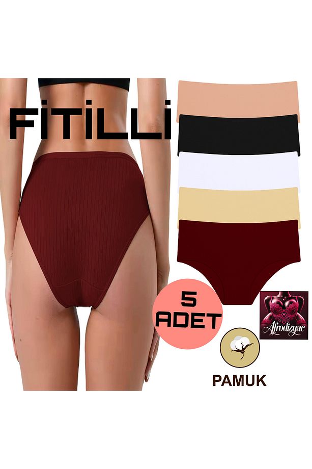 5!i Fitilli Pamuk Yüksek Bel Slip (EXTRA ESNEK VE YUMUŞAK) - 1
