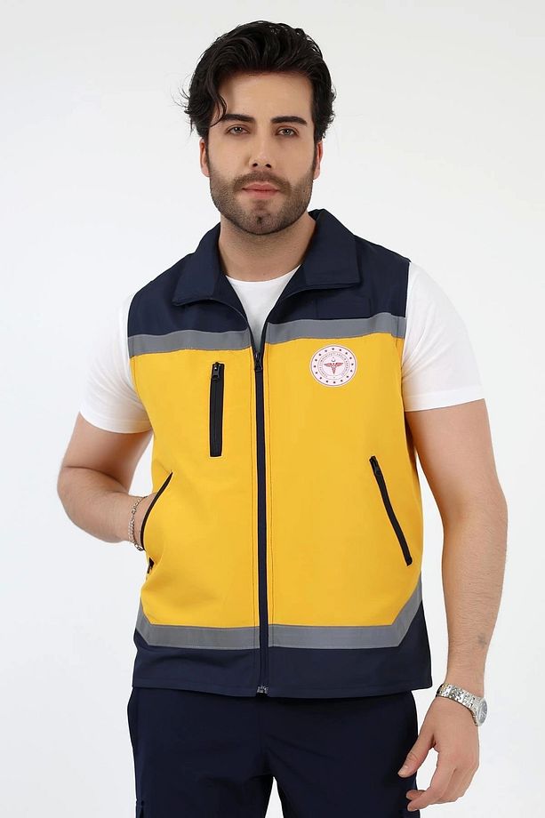 112 Unisex Yazlık Yelek - Sarı - 7