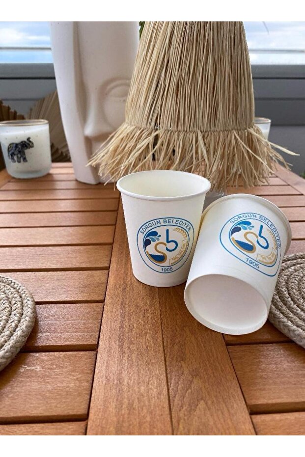 Logo Baskılı 100 Adet 7 Oz Karton Bardak - 6