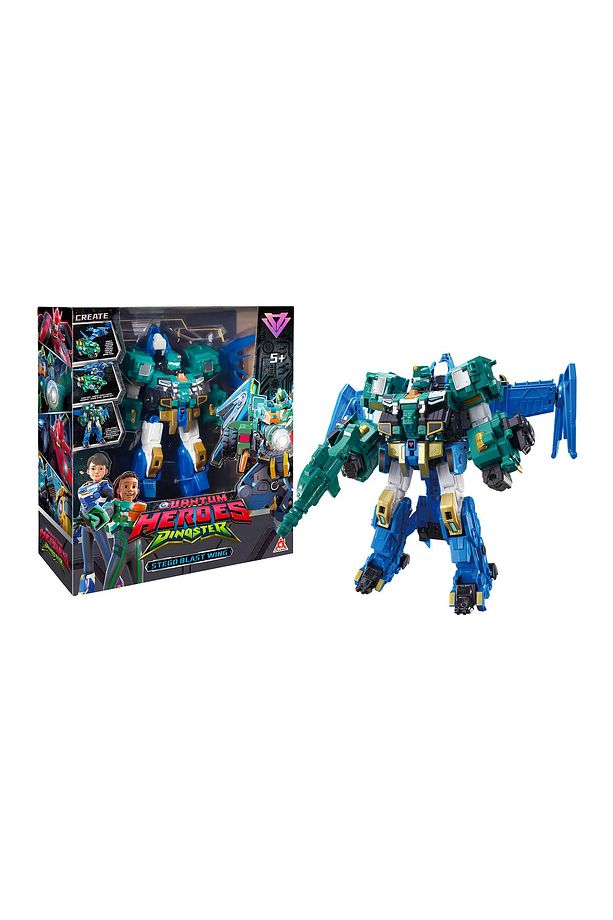 Dinoster Heroes Stego Blast Wing Dönüştürülebilir Büyük Robot Figür - 1