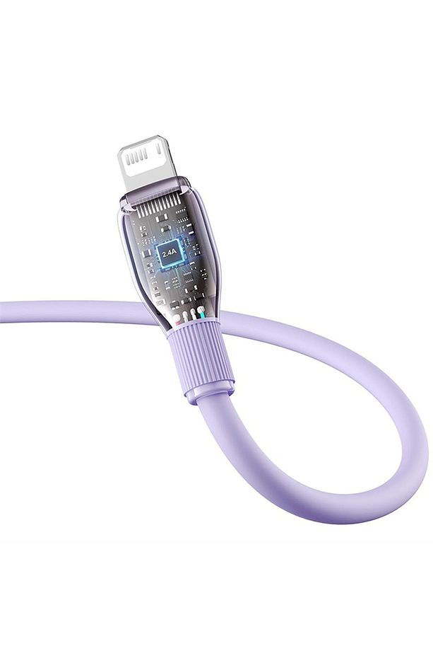 Pudding Hızlı Şarj Özellikli Usb To Lightning 2.4 A. Kablo 1.2m Mor - 5