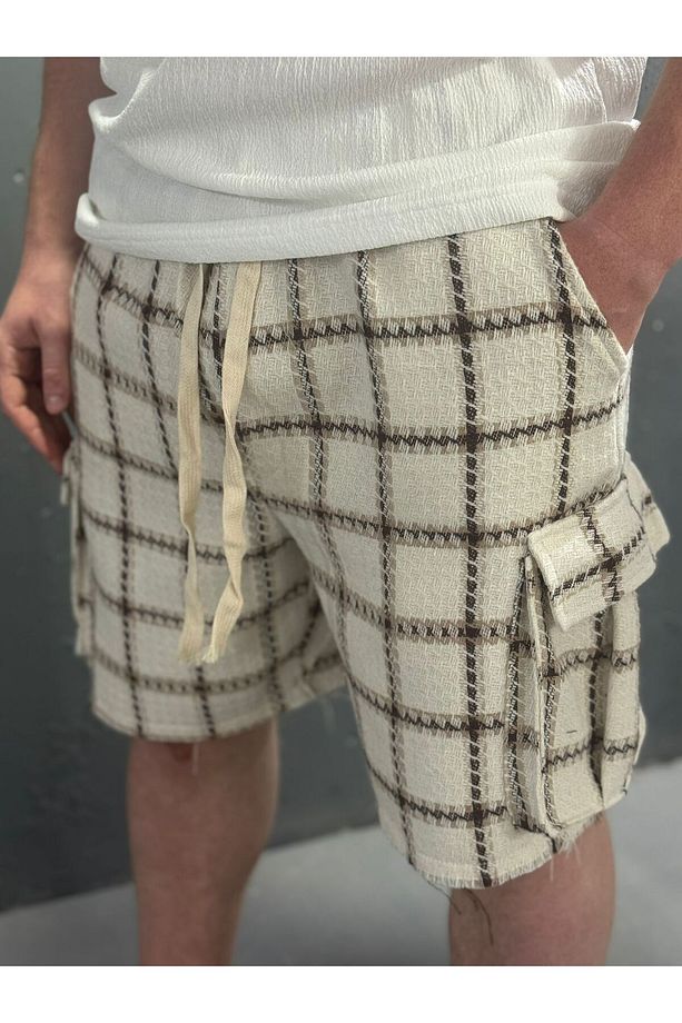 Oversize unisex kargo cepli şort - 3