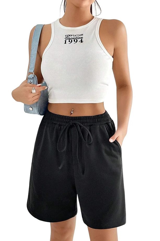 2'Li Set Rahat Kalıp Unisex Penye Spor Şort - 2