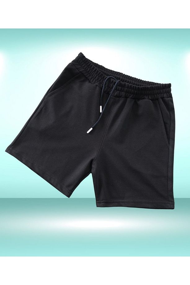3'lü Set Rahat Kalıp Unisex Penye Spor Şort - 3
