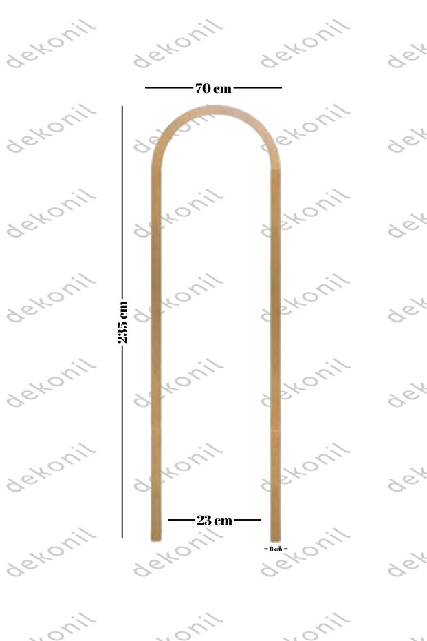 Pinterest İskandinav MDF Oval Duvar Çıtası 70*235cm (1 Adet) - 5