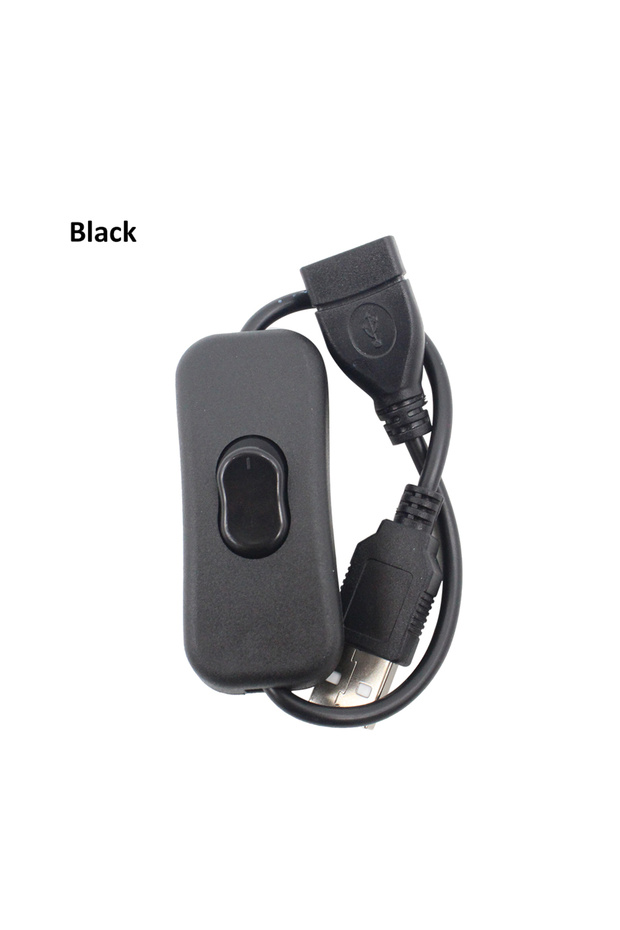 مفتاح USB - كابل USB أسود مزود بمفتاح تشغيل/إيقاف 303، أسلاك تمديد مدمجة من ذكر إلى أنثى، مفتاح تمديد مدمج لـ L