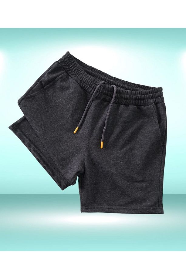 3'lü Set Rahat Kalıp Unisex Penye Spor Şort - 6