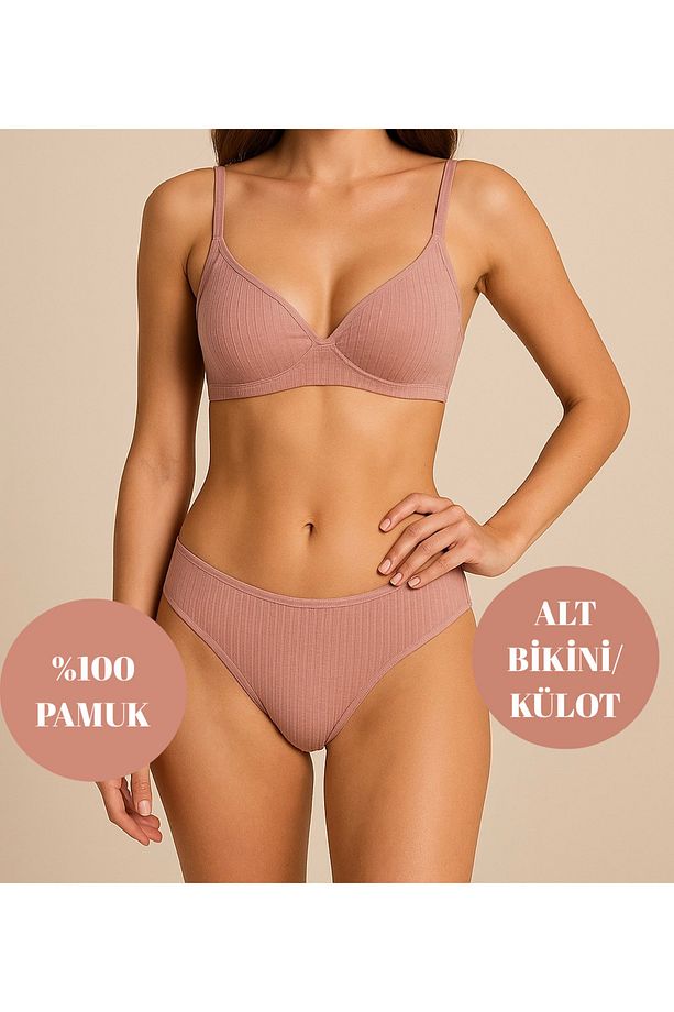 Bikini/külot Yüksek Esnek Kalıp %100 Pamuk - 1