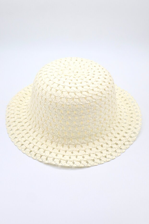1 Piece Cream Color Children's Hat