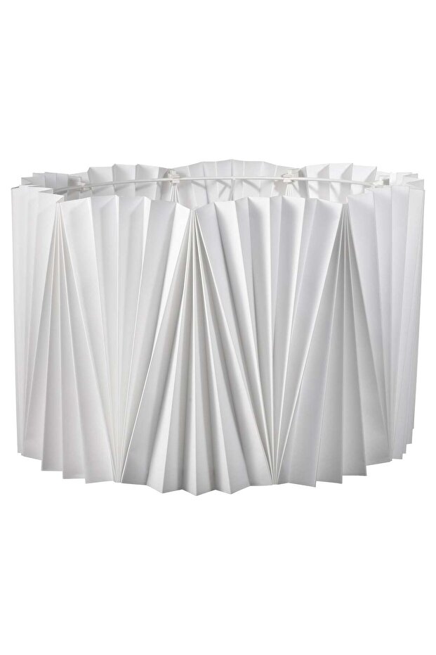 Lamp Shade, Pleated White 17inch