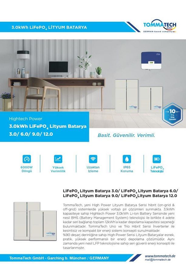 Hıghtech Power 3kwh Yüksek Voltaj Lityum Batarya - 2