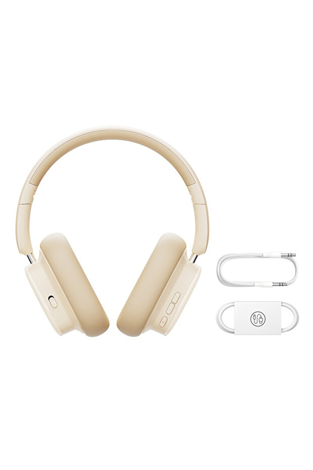 Baseus Bowie H1i Noise-Cancellation Wireless Headphones - 100H Playtime ANC Headset - White - 8