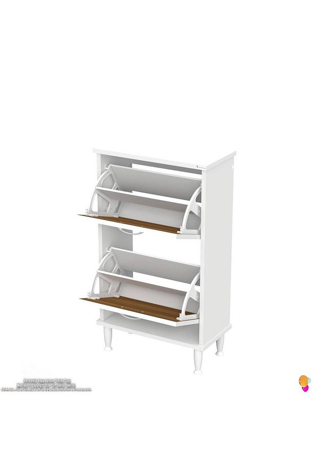 Umay Kapı Önü 52 X 90 X 25, 5 Cm’ Lik 2 Düşer Kapak 4 Göz Bölmeli Ayakkabılık - 7