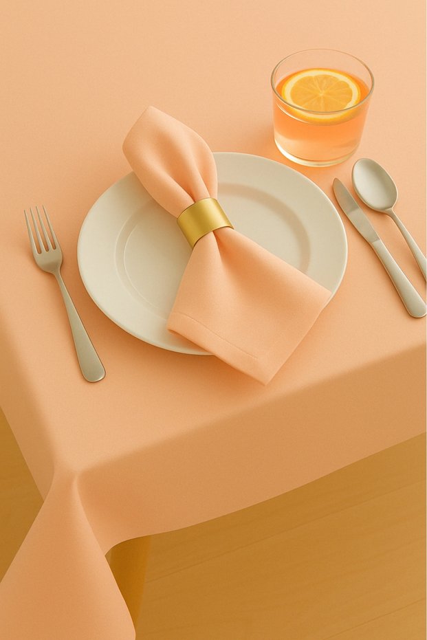 Luna Series Velvet Textured 2-Piece Guest Napkins - Yavruağzı