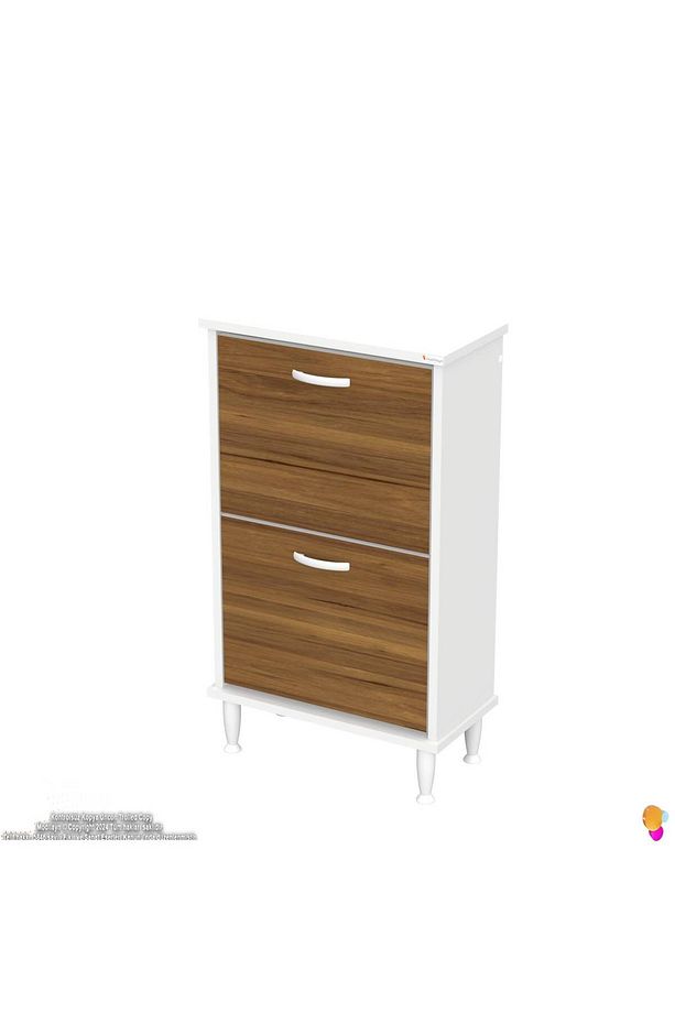 Umay Kapı Önü 52 X 90 X 25, 5 Cm’ Lik 2 Düşer Kapak 4 Göz Bölmeli Ayakkabılık - 6