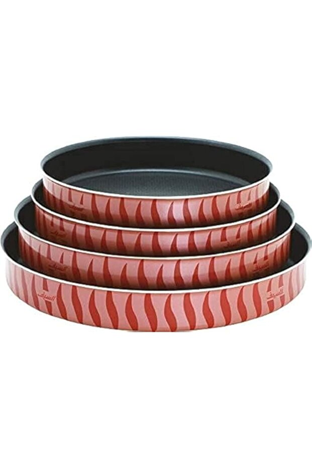 4-piece Baking Tray Set - Red - 1