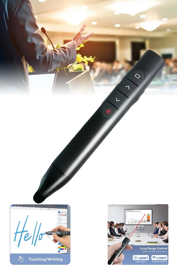 Akıllı Tahta Dokunmatik Yazım Kalemi Slayt Sunum Kumandası Powerpoint Wireless Presenter Pointer - 2