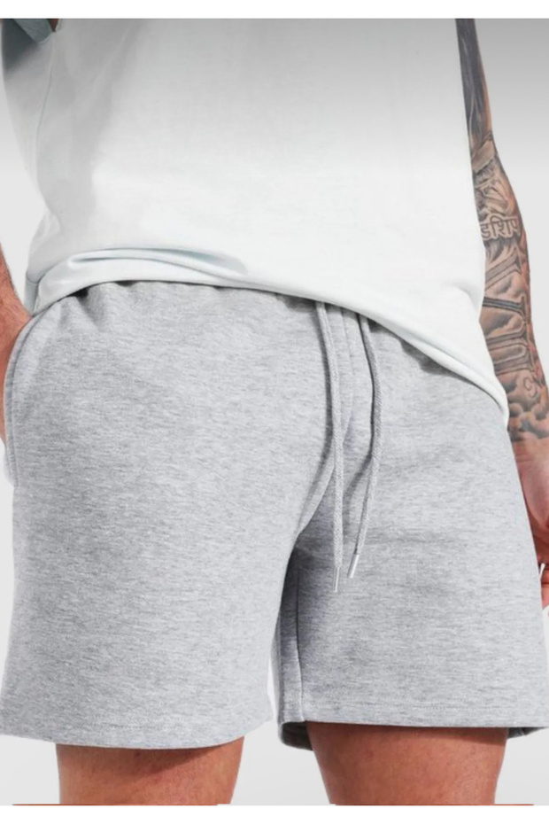 ERKEK Siyah-gri 2'li Düz Renk Regular şort - 3