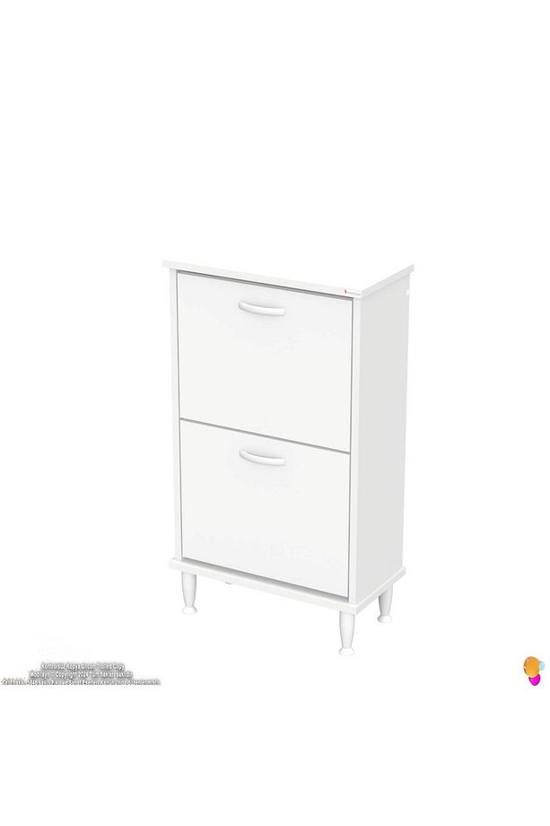 Umay Kapı Önü 52 X 90 X 25,5 Cm’lik 2 Düşer Kapak 4 Göz Bölmeli Ayakkabılık - 6